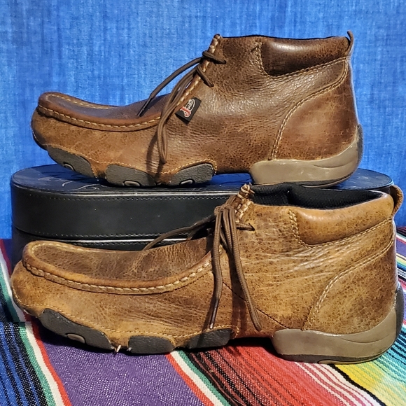 Justin Leather Driving Moccasins Woman's 9m - Picture 3 of 5